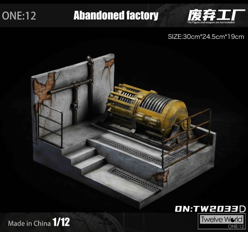 1/12 abandoned factory scene platform
