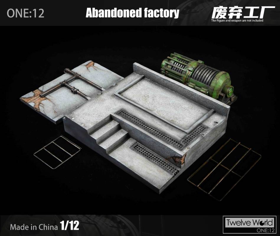 1/12 abandoned factory scene platform