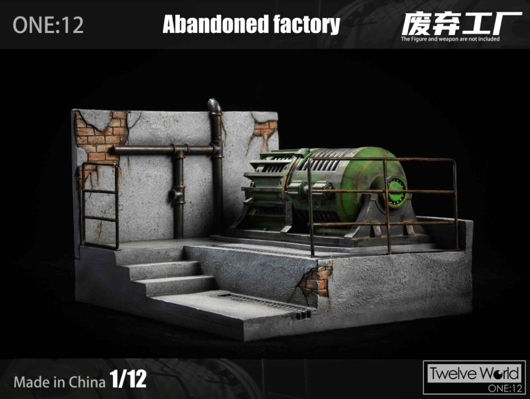 1/12 abandoned factory scene platform