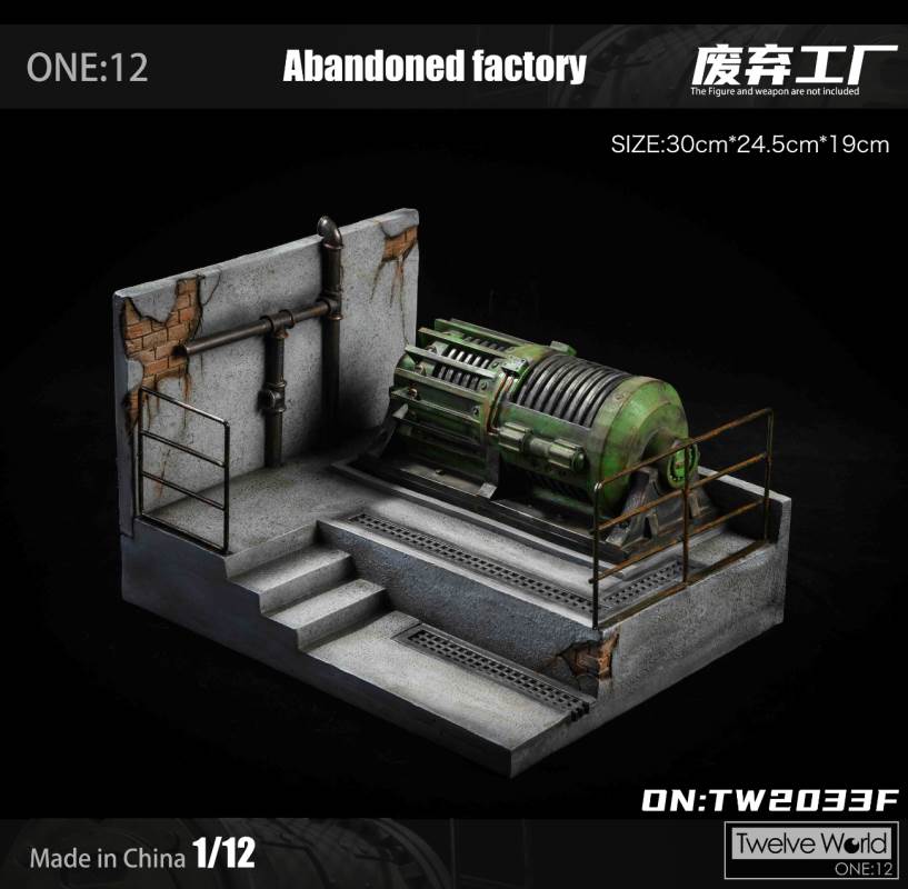 1/12 abandoned factory scene platform
