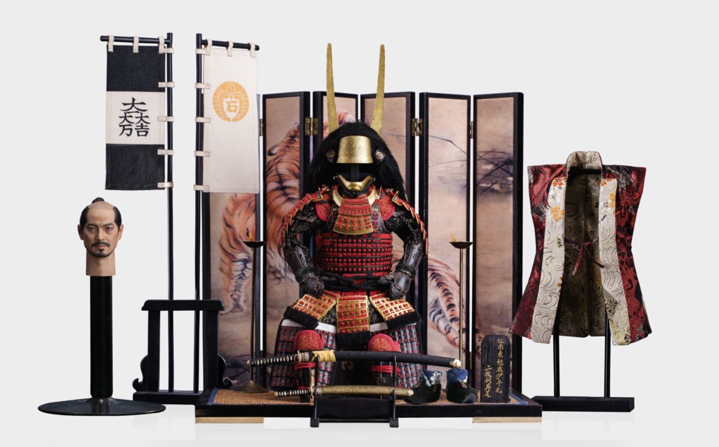 1/6 EX029 Ishida Mitsunari Red armor and accessories package