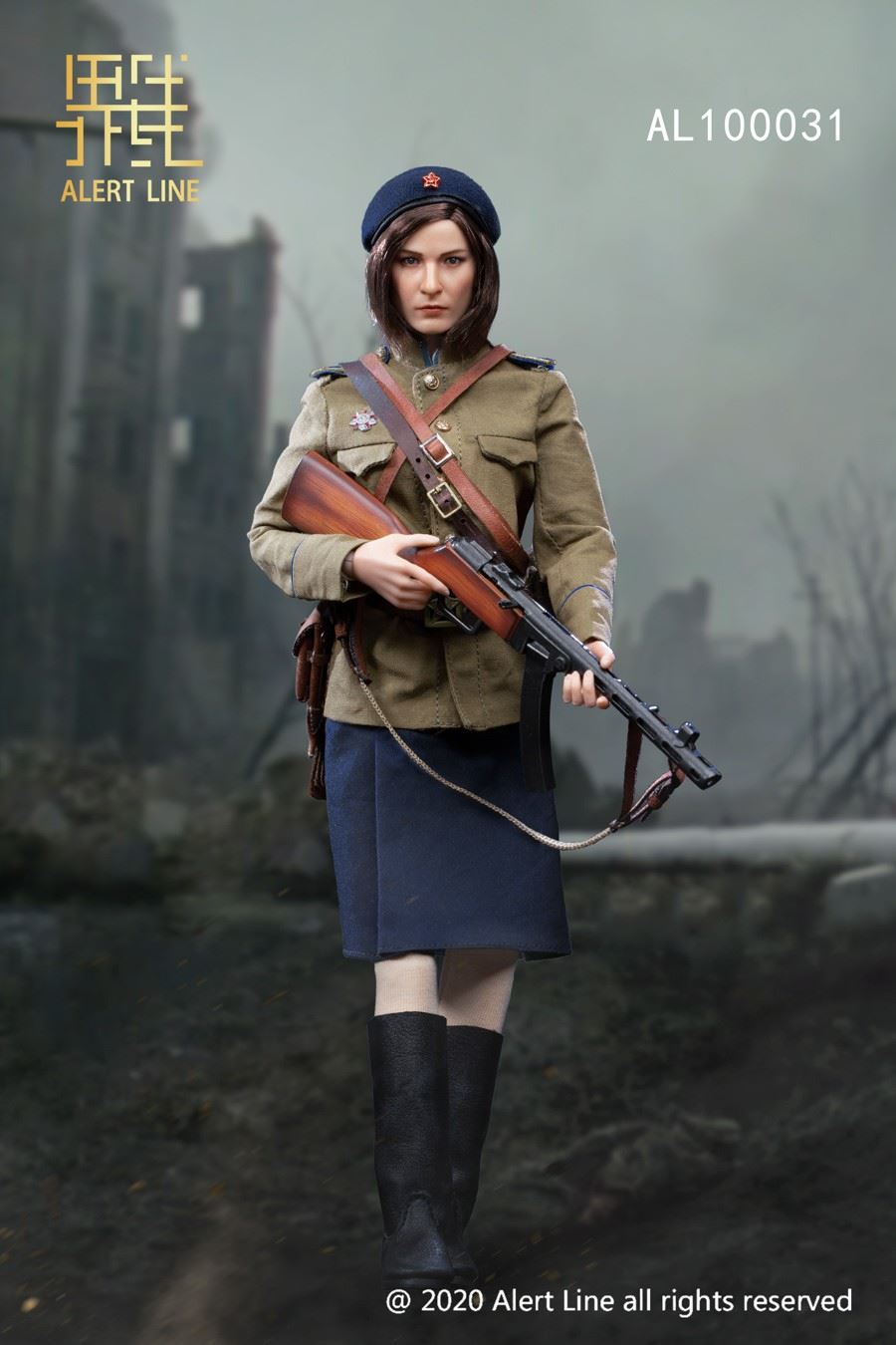 1/6 WWII Soviet female medical soldier