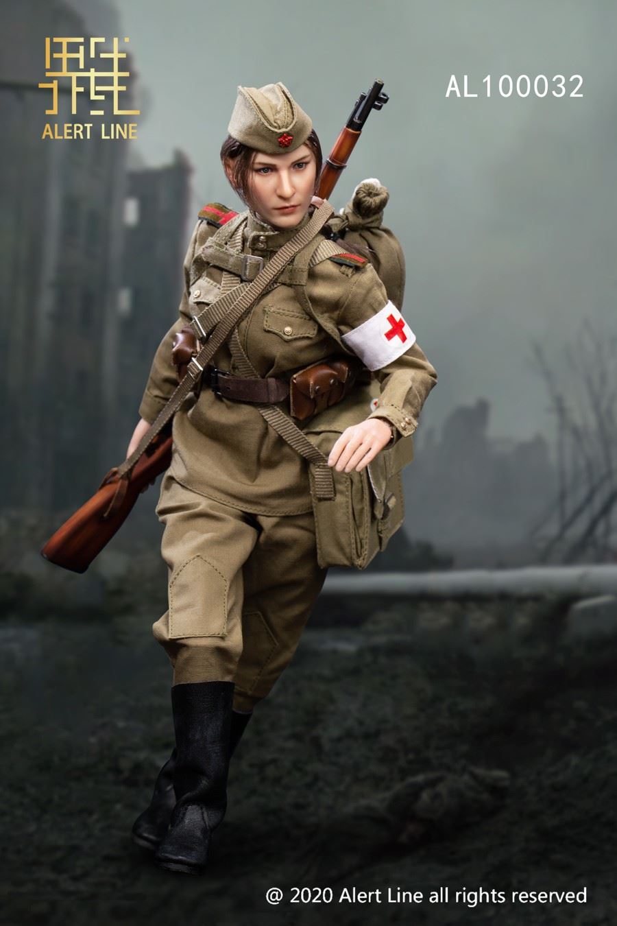1/6 WWII Soviet female medical soldier