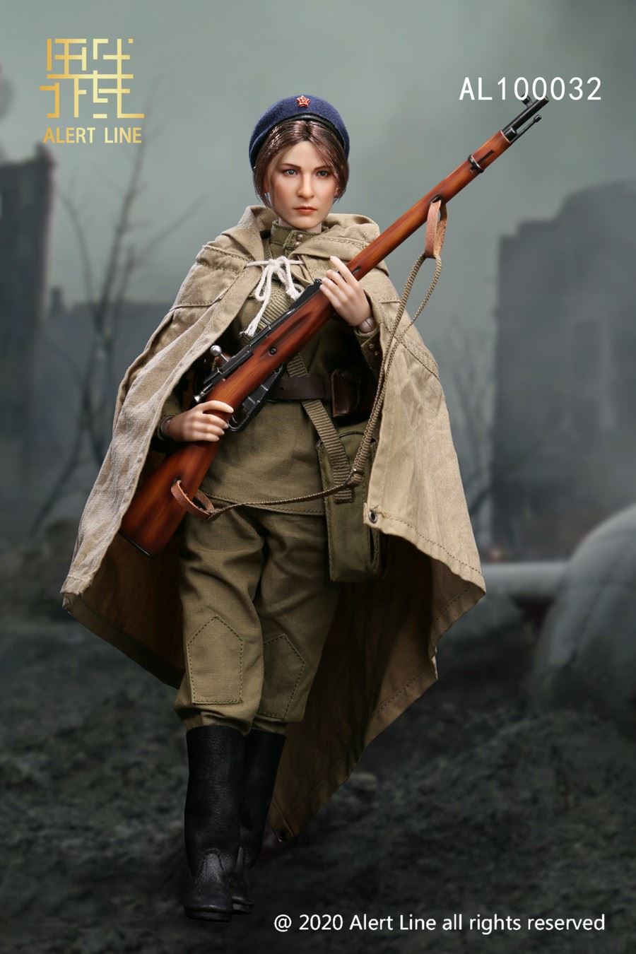 1/6 WWII Soviet female medical soldier