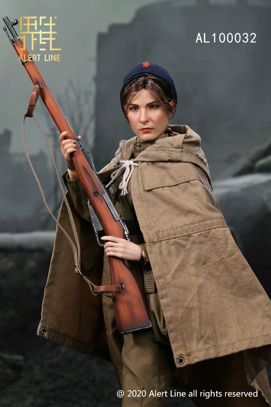 1/6 WWII Soviet female medical soldier