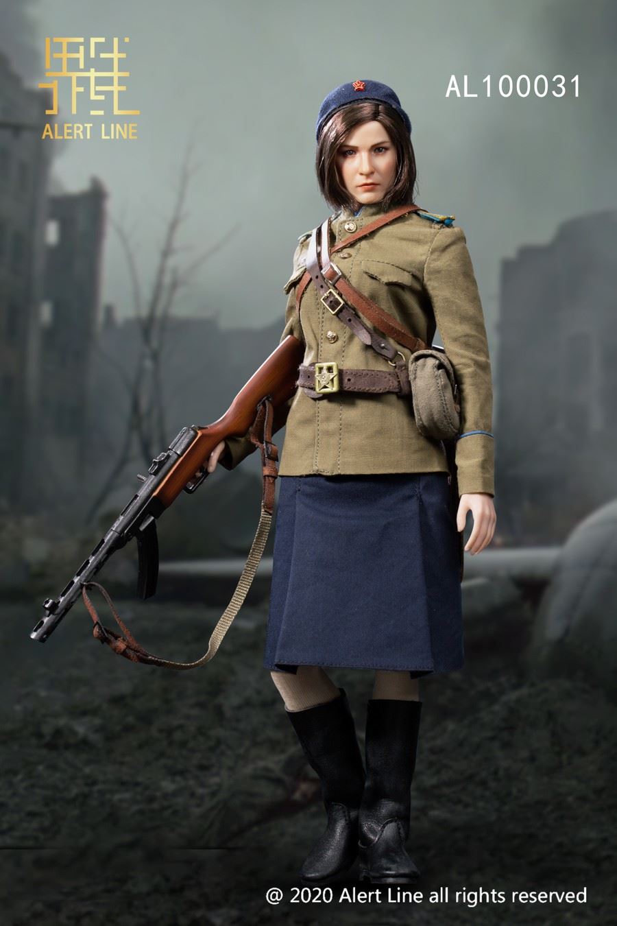 1/6 WWII Soviet female medical soldier