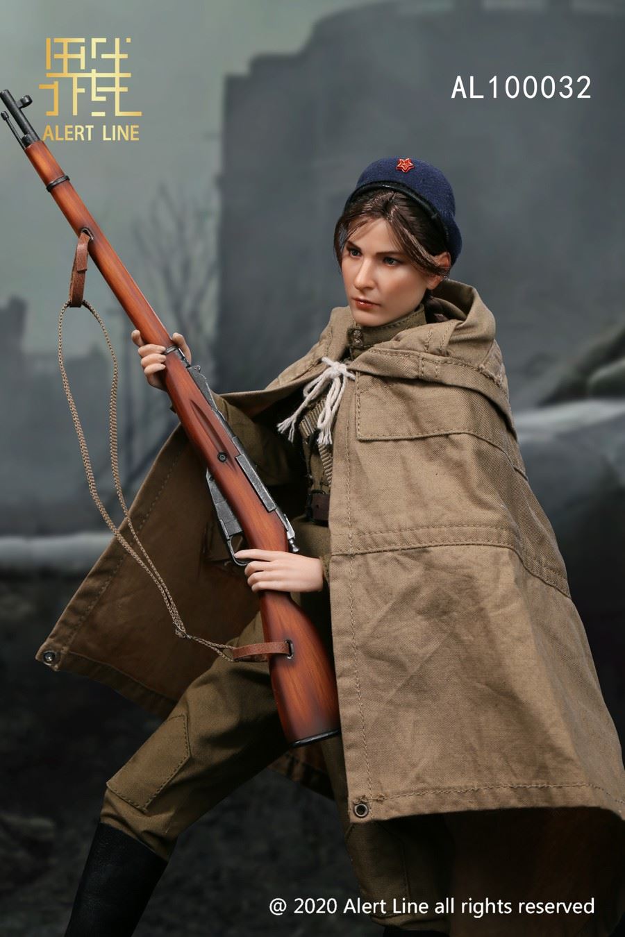 1/6 WWII Soviet female medical soldier