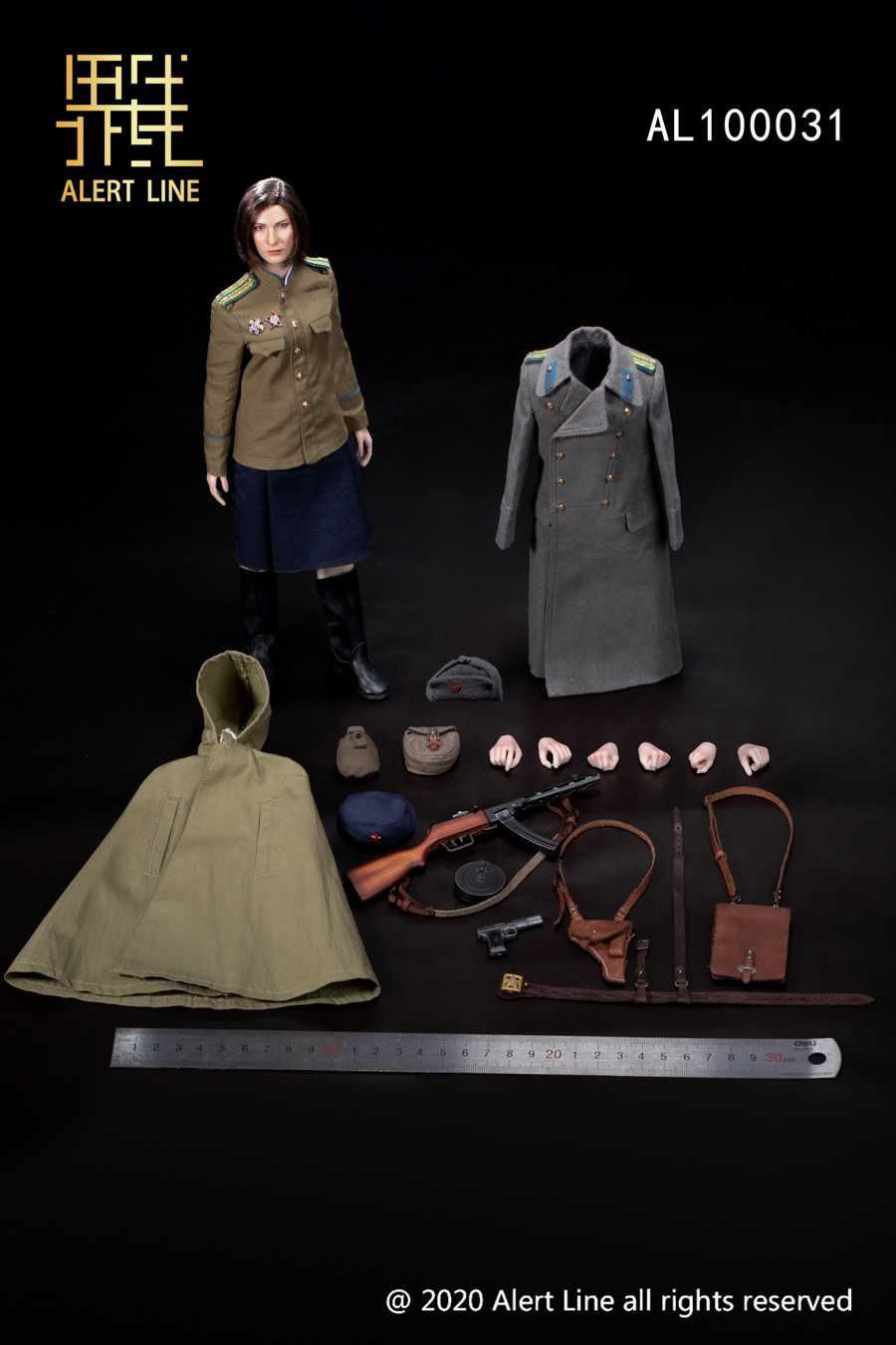 1/6 WWII Soviet female medical soldier
