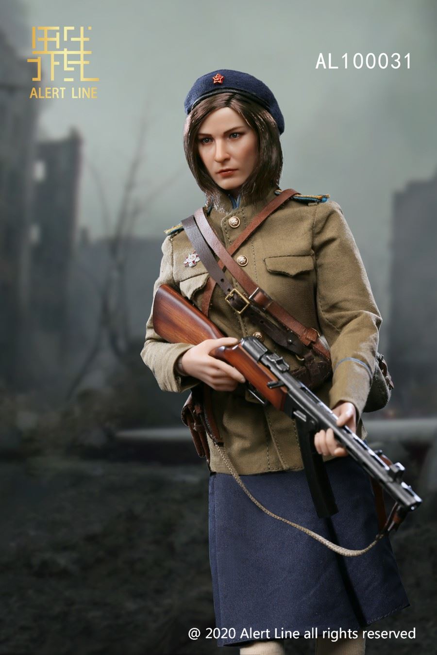 1/6 WWII Soviet female medical soldier
