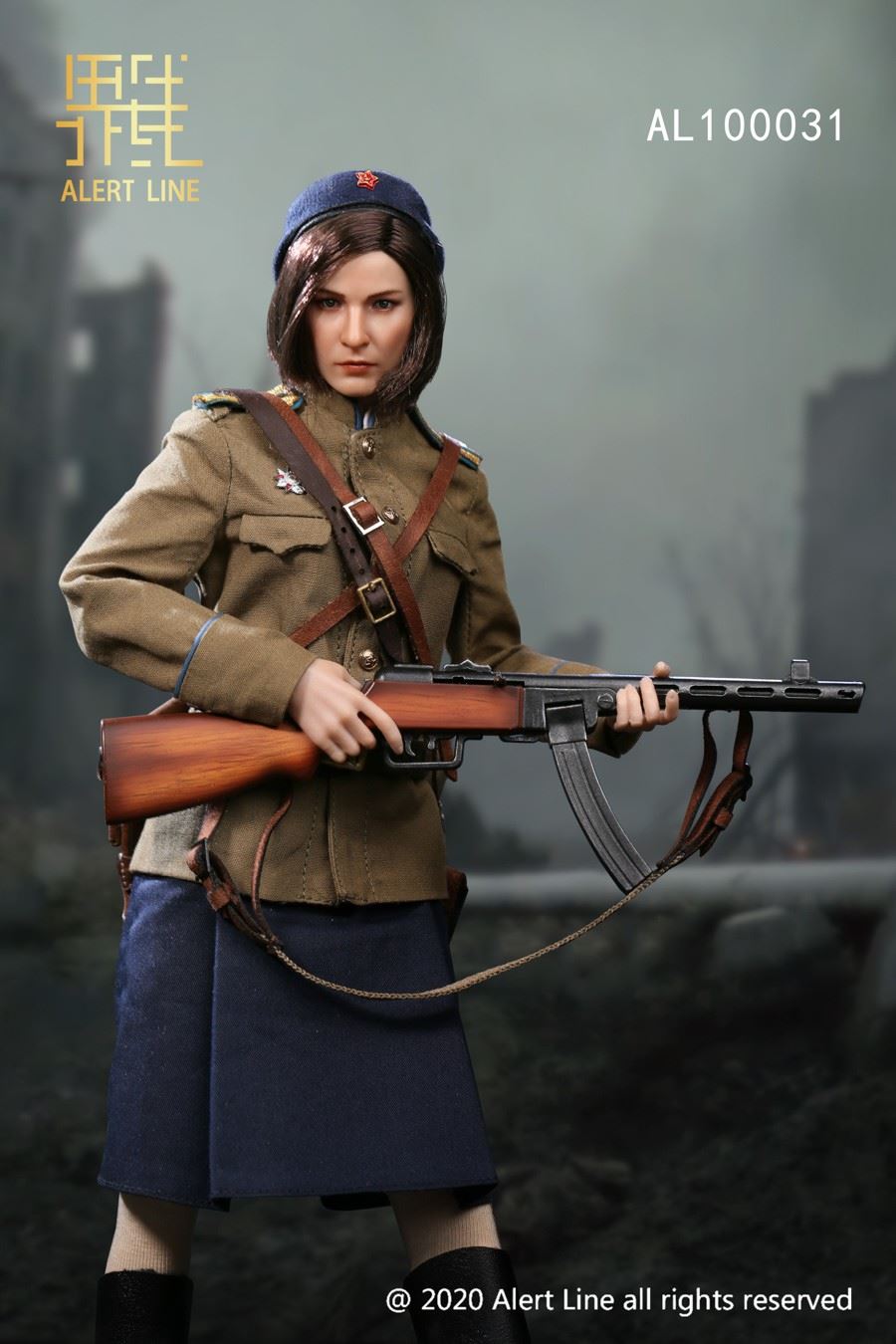 1/6 WWII Soviet female medical soldier