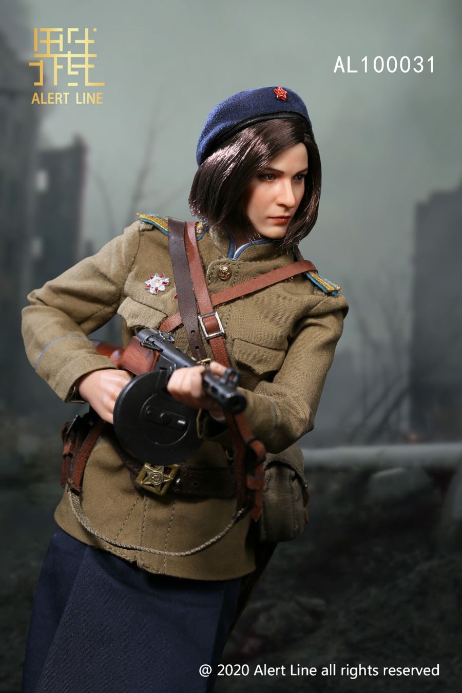 1/6 WWII Soviet female medical soldier