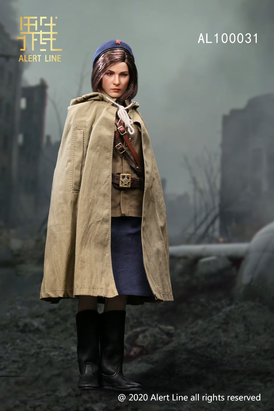 1/6 WWII Soviet female medical soldier