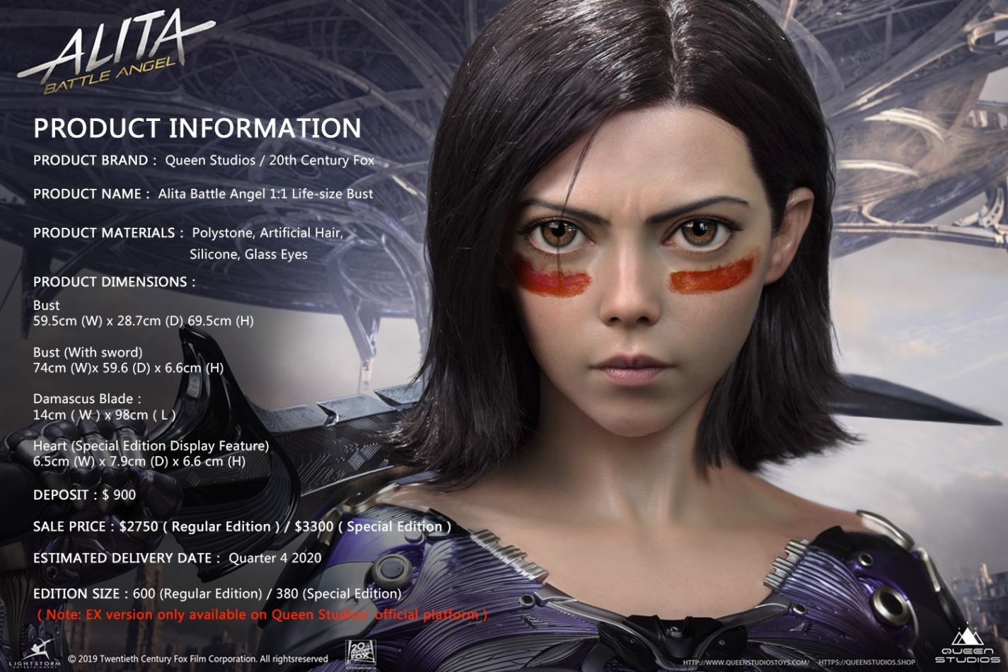 Alita Bust 1/1 (Alita: Battle Angel)