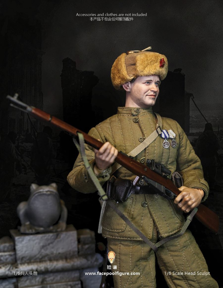 1/6 Discover History Series Head Sculpture,Vasily Zaytsev FP-H-006