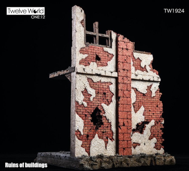 1/12 TW1924 battle damage building scene platform