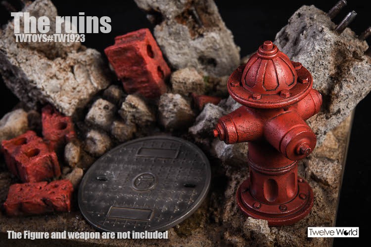1/6 TW1923 fire hydrant ruin scene platform