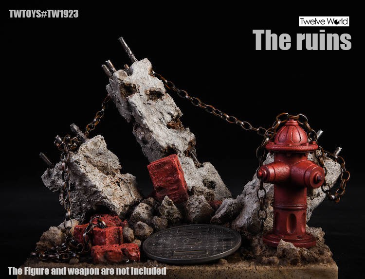 1/6 TW1923 fire hydrant ruin scene platform