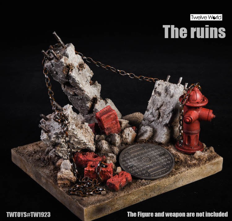 1/6 TW1923 fire hydrant ruin scene platform