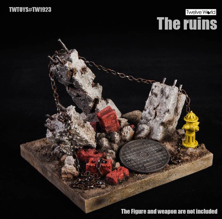 1/6 TW1923 fire hydrant ruin scene platform
