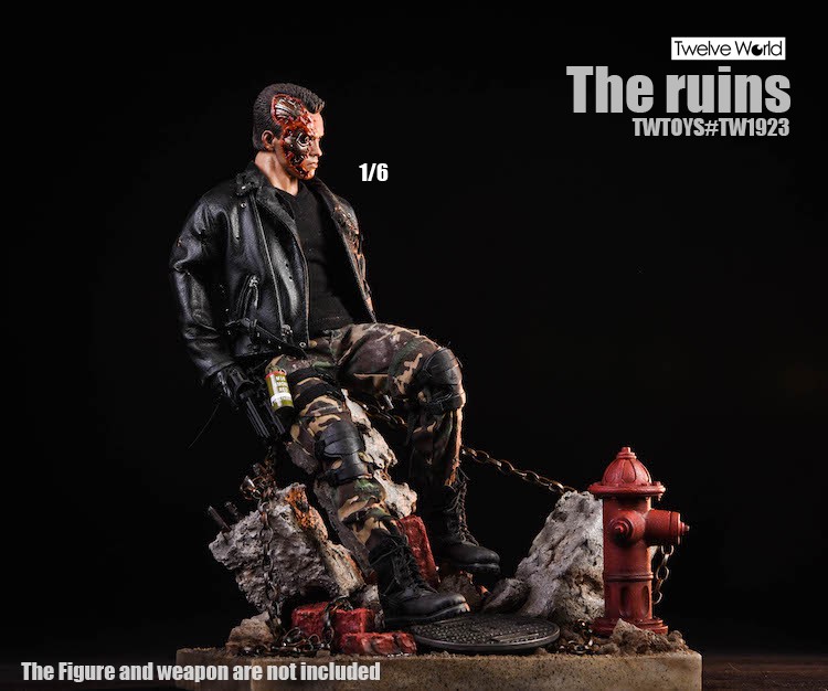 1/6 TW1923 fire hydrant ruin scene platform