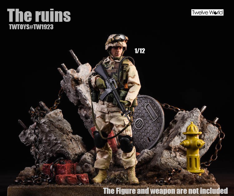 1/6 TW1923 fire hydrant ruin scene platform