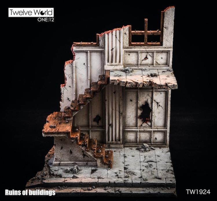 1/12 Ruins of Building Scene Platform