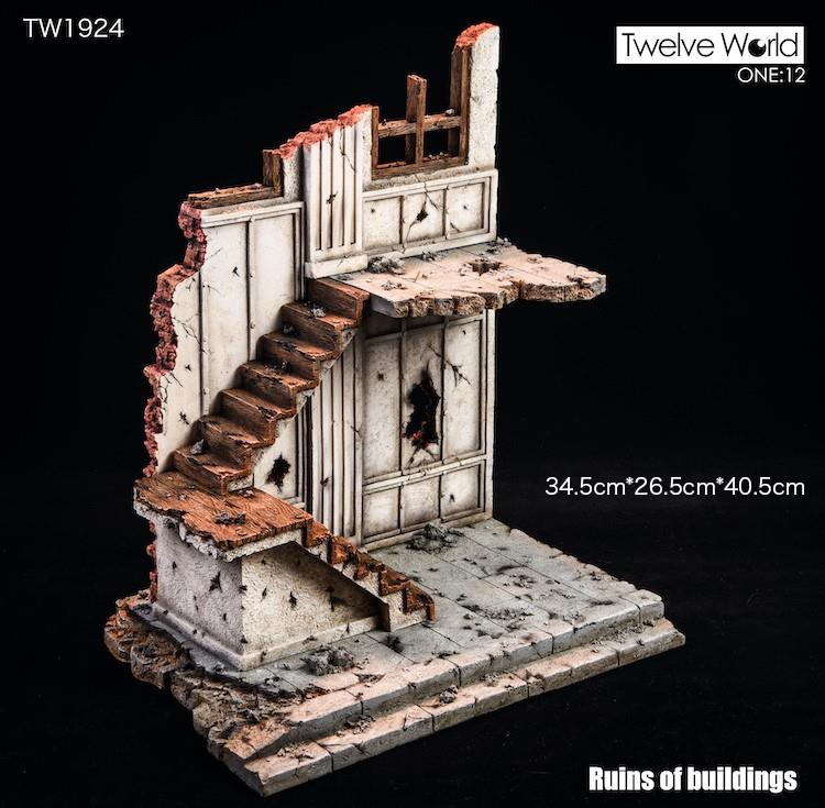 1/12 Ruins of Building Scene Platform
