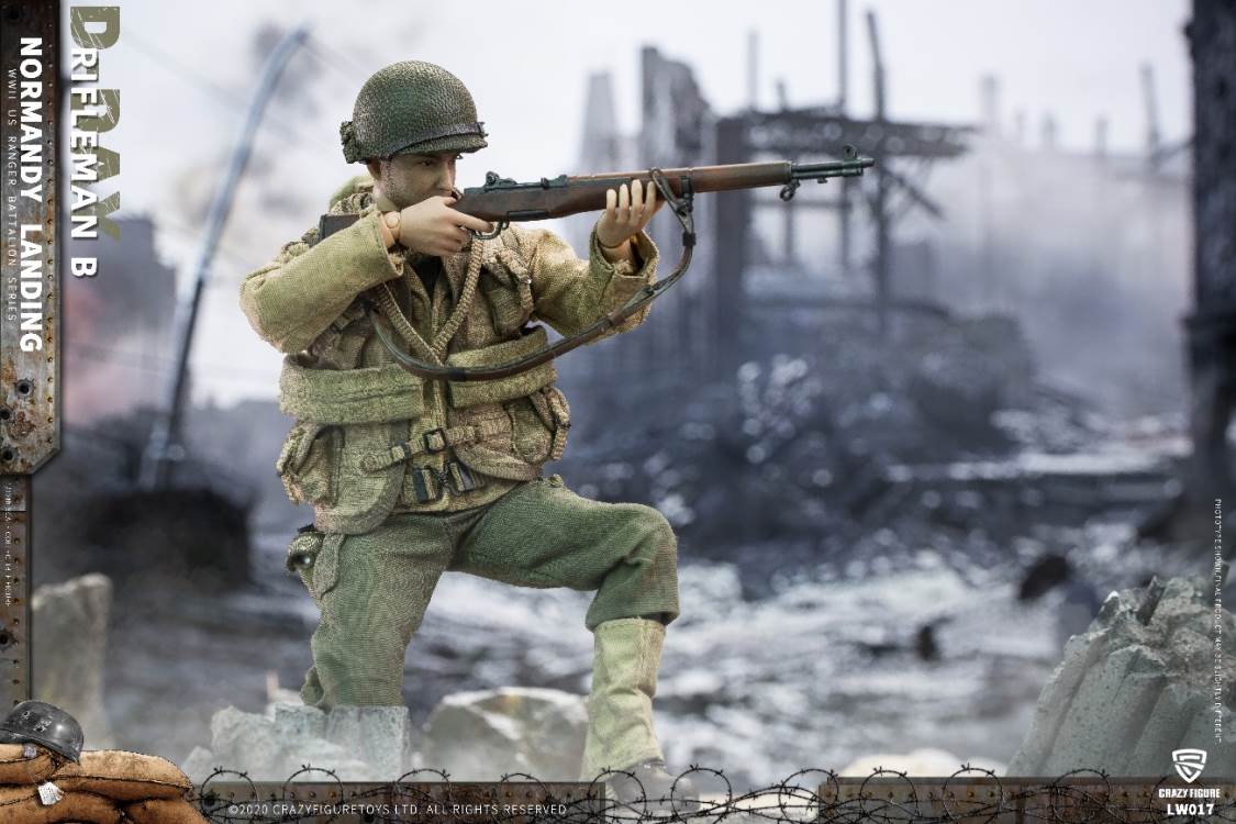 1/12  WWII U.S. Rangers On D-Day Rifleman B