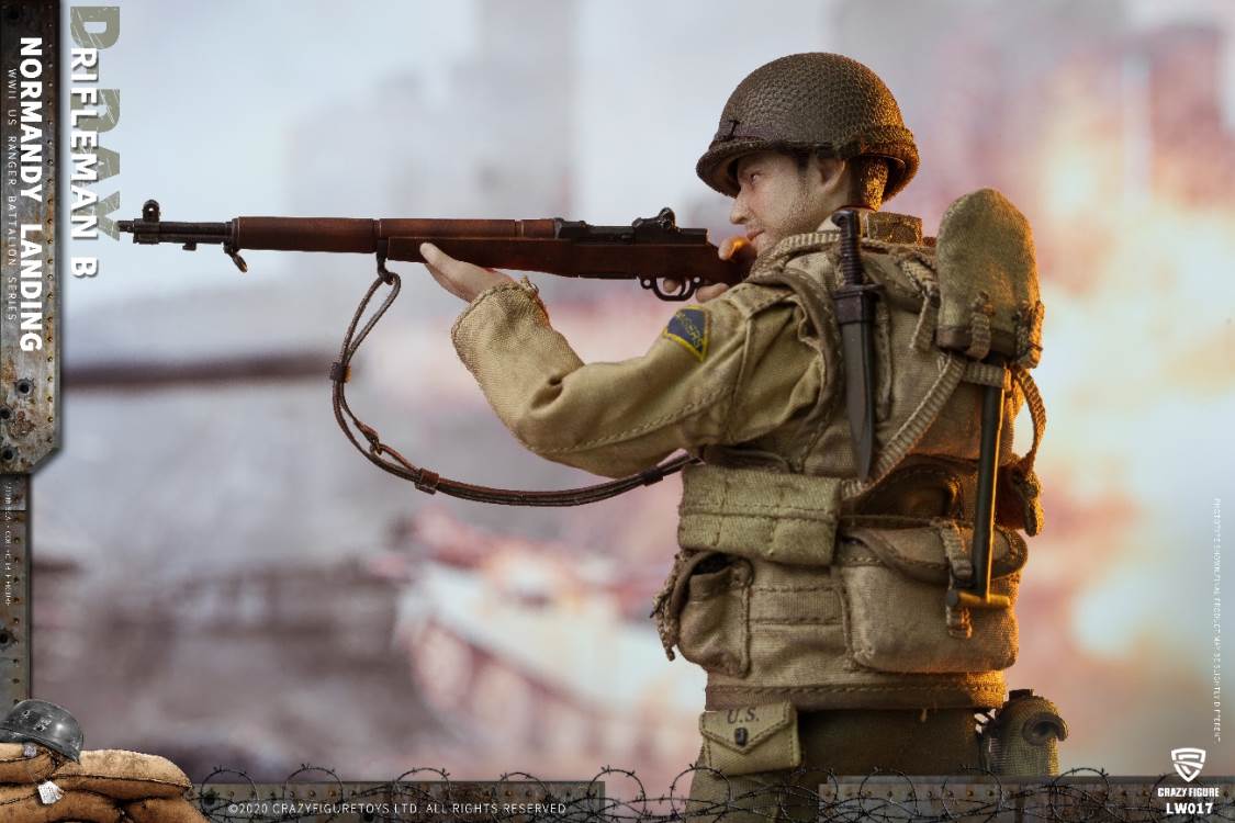 1/12  WWII U.S. Rangers On D-Day Rifleman B