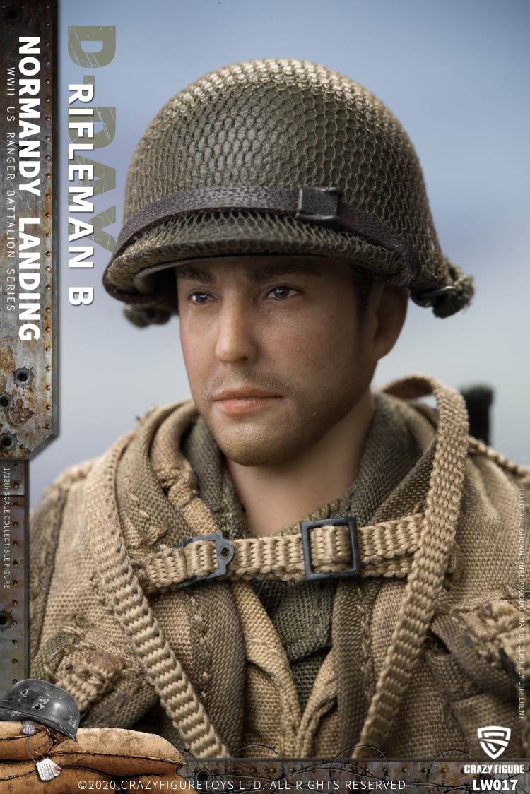1/12  WWII U.S. Rangers On D-Day Rifleman B