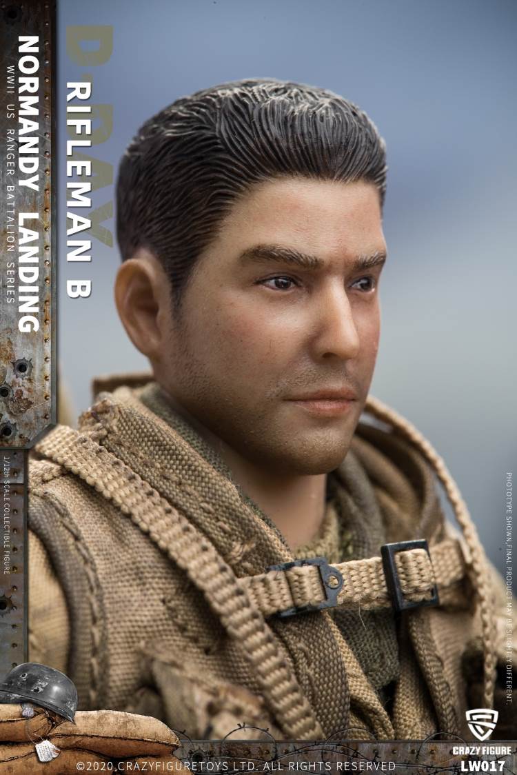 1/12  WWII U.S. Rangers On D-Day Rifleman B