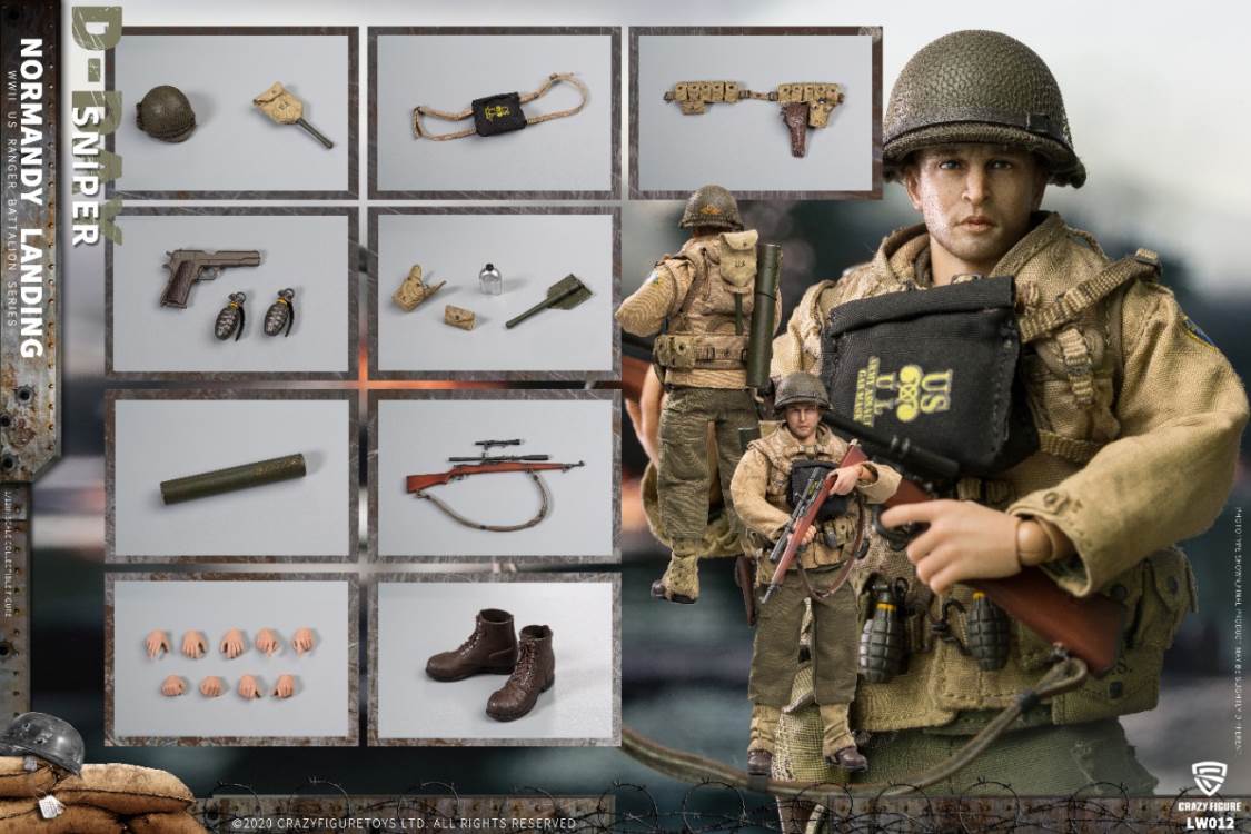1/12 WWII U.S. Rangers On D-Day  Sniper