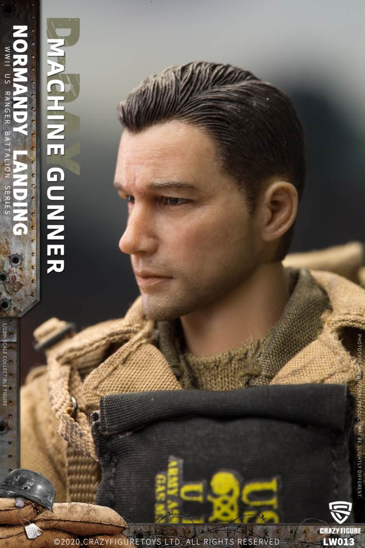 1/12 WWII U.S. Rangers On D-Day  Machine gunner