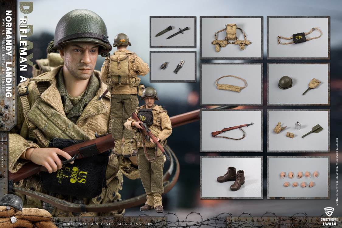 1/12  WWII U.S. Rangers On D-Day  Rifleman A