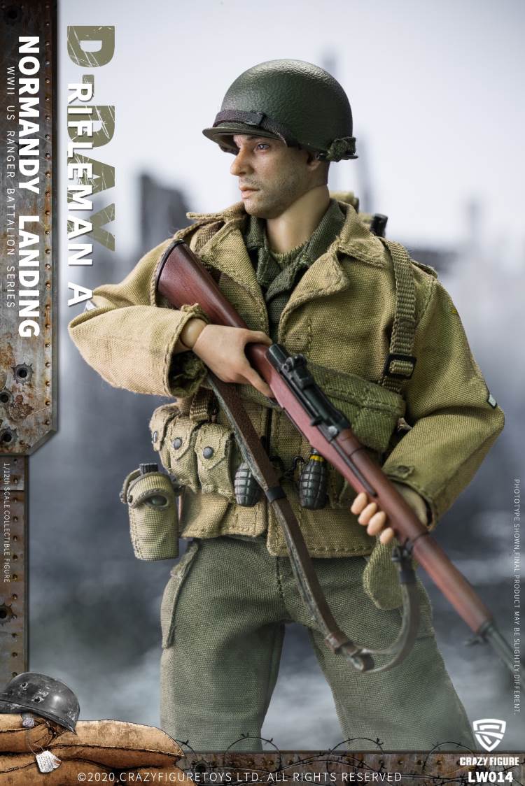 1/12  WWII U.S. Rangers On D-Day  Rifleman A