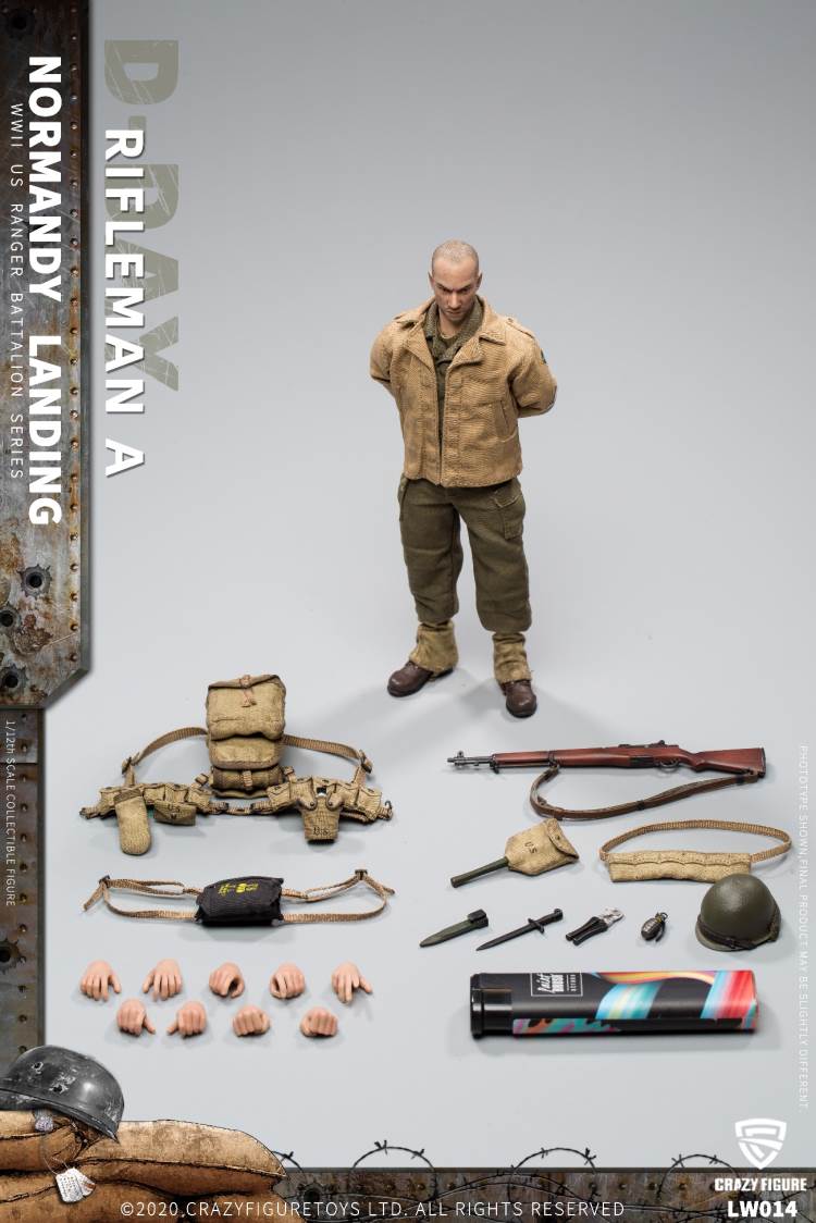 1/12  WWII U.S. Rangers On D-Day  Rifleman A