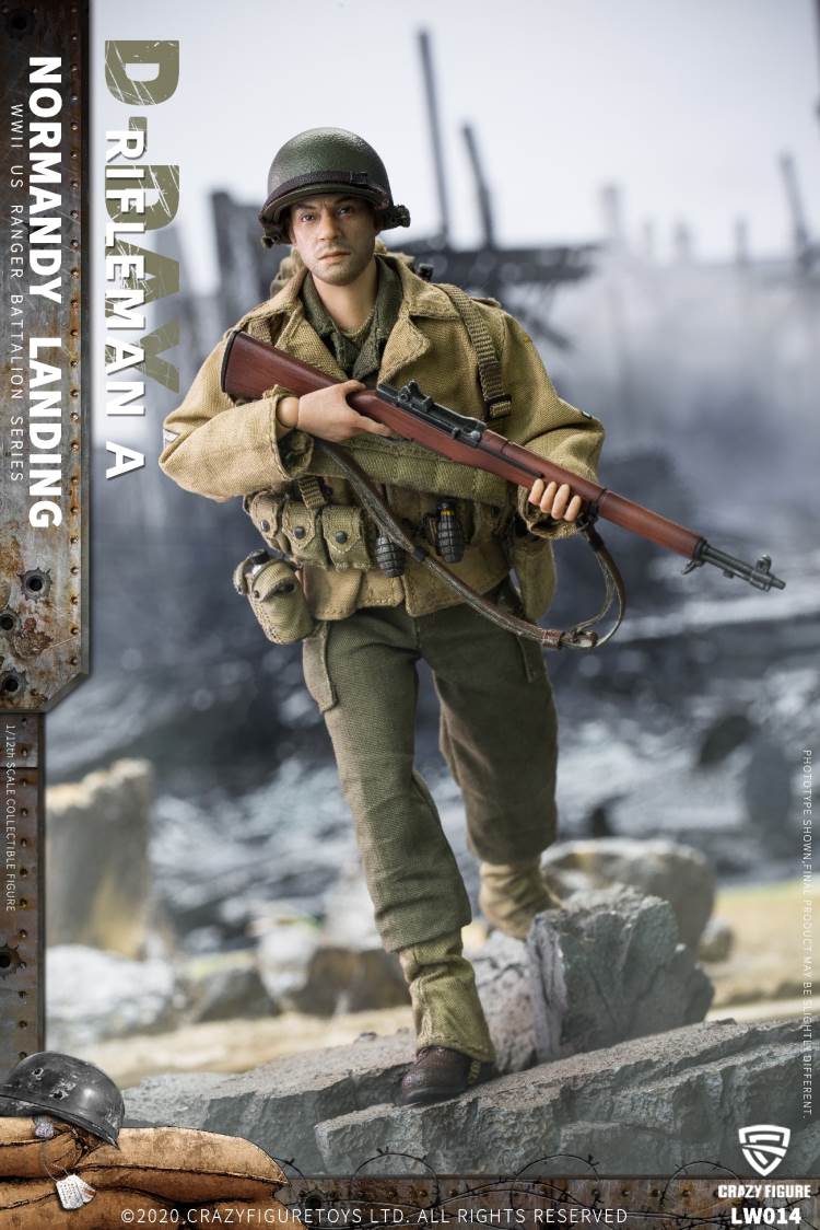 1/12  WWII U.S. Rangers On D-Day  Rifleman A