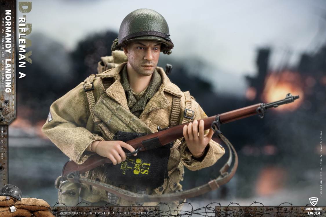 1/12  WWII U.S. Rangers On D-Day  Rifleman A