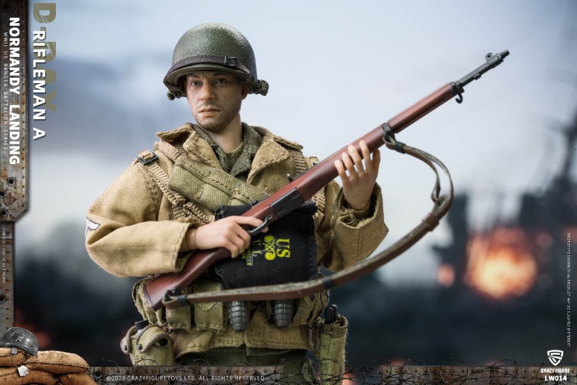 1/12  WWII U.S. Rangers On D-Day  Rifleman A