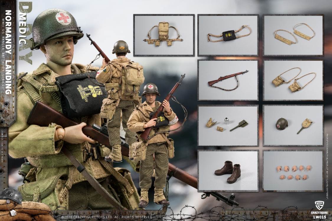 1/12  WWII U.S. Rangers On D-Day Medic