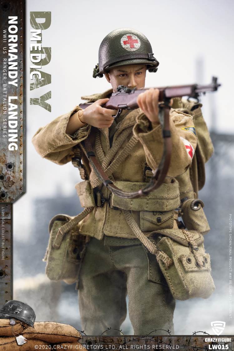 1/12  WWII U.S. Rangers On D-Day Medic