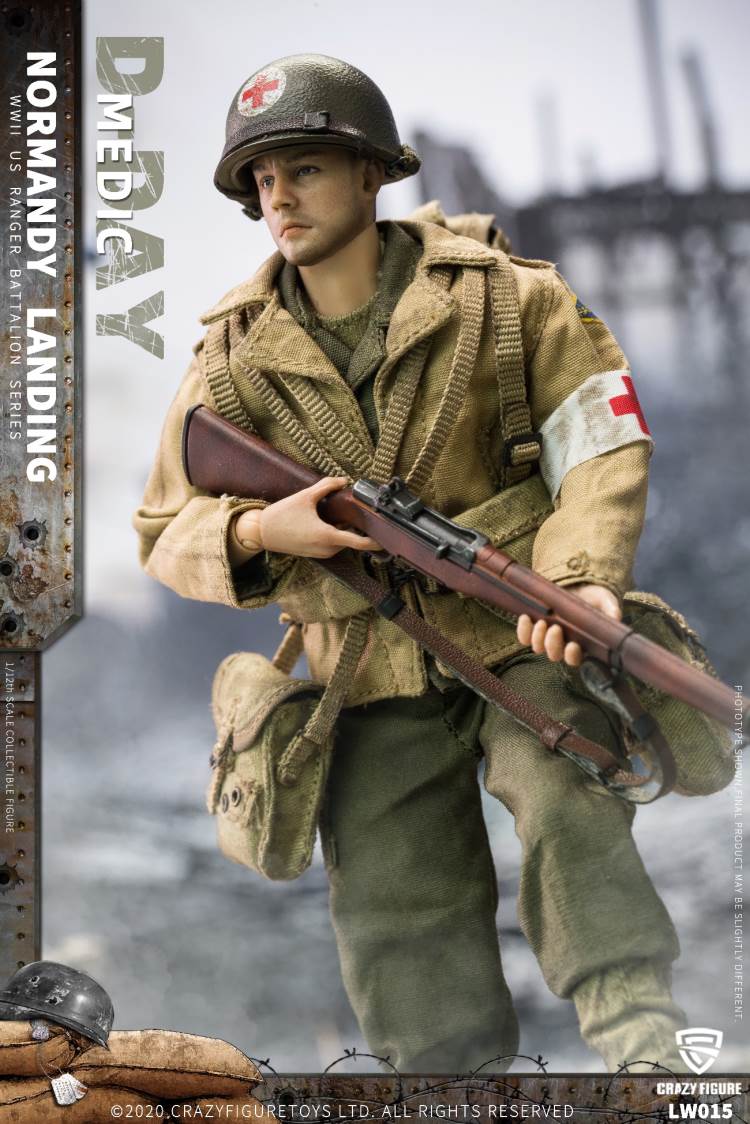 1/12  WWII U.S. Rangers On D-Day Medic