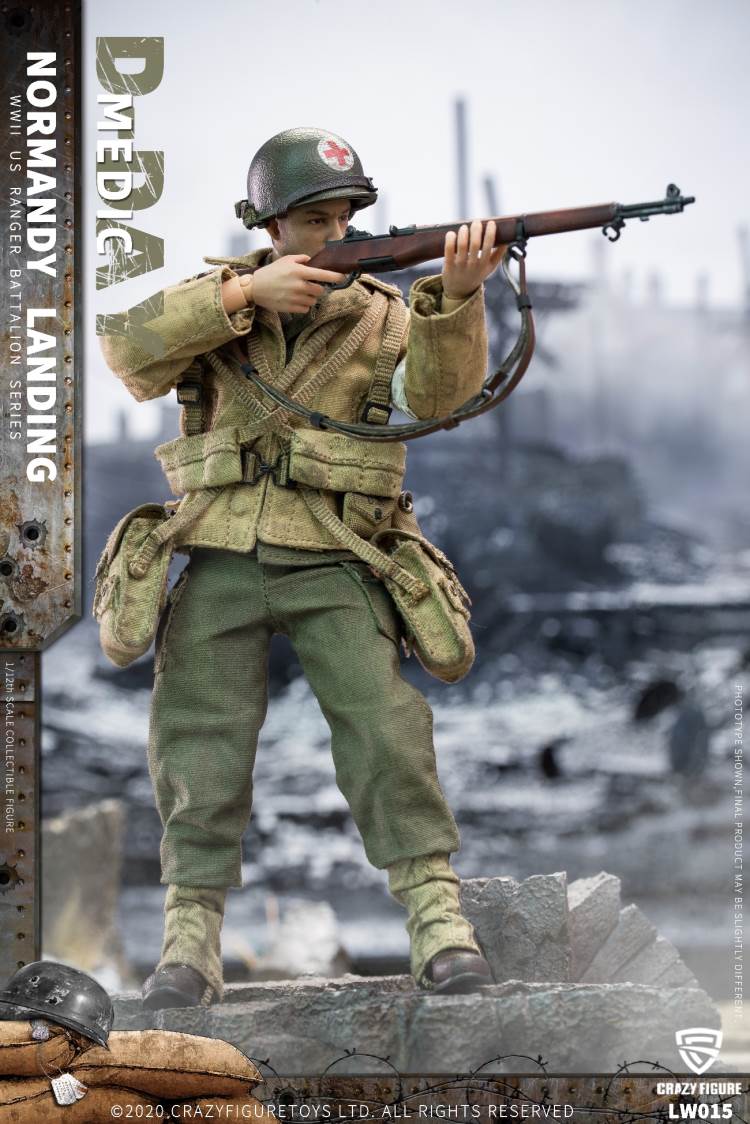 1/12  WWII U.S. Rangers On D-Day Medic