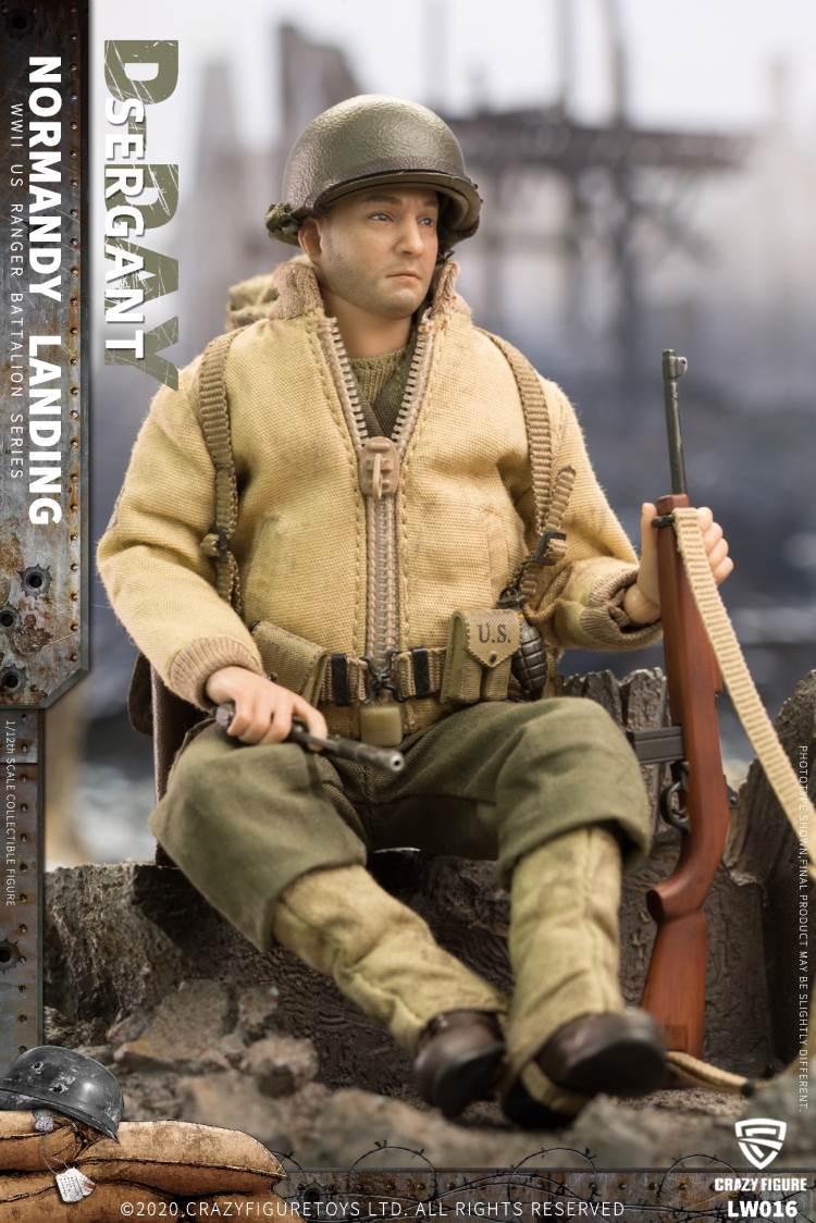 1/12  WWII U.S. Rangers On D-Day   Sergant