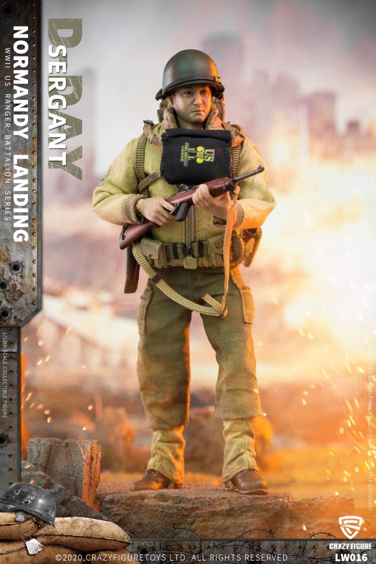 1/12  WWII U.S. Rangers On D-Day   Sergant