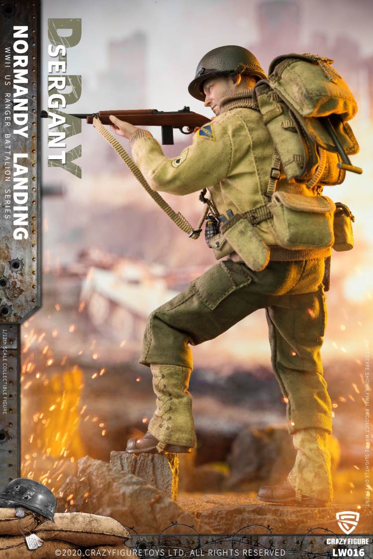 1/12  WWII U.S. Rangers On D-Day   Sergant