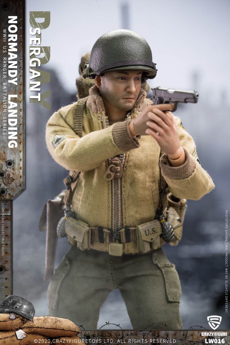 1/12  WWII U.S. Rangers On D-Day   Sergant