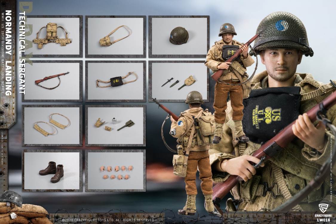 1/12  WWII U.S. 29th division D-Day  Technical Sergant