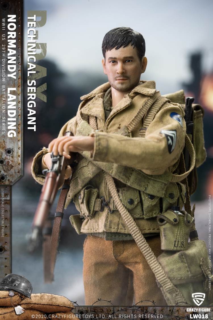 1/12  WWII U.S. 29th division D-Day  Technical Sergant