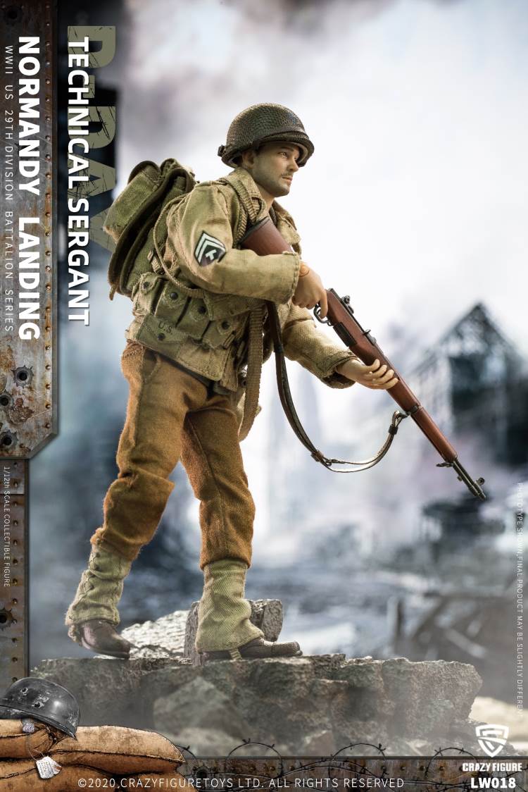 1/12  WWII U.S. 29th division D-Day  Technical Sergant